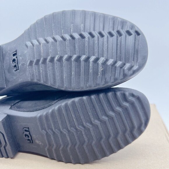 UGG Lorna Waterproof Bootie Boots Black Suede Leather Wool Womens US 6 New - Picture 10 of 11